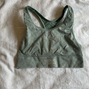 Pink sports bra